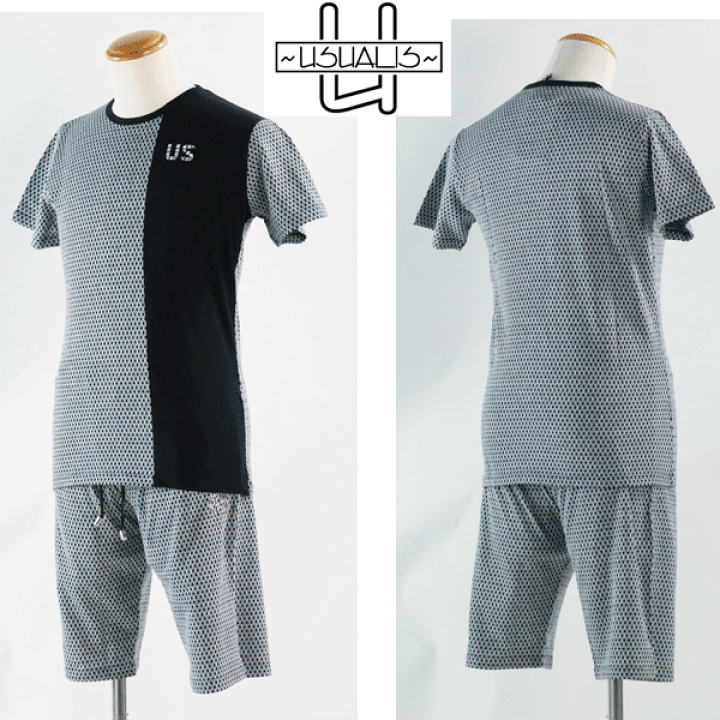 楽天市場】街の洋服屋フタバ 半袖上下 USUALIS ウザリス L-XLサイズ 21 