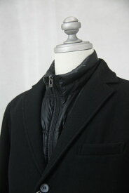 チェスターコート バラシ 48サイズ 1150-8003-20 CO クロ ブラック ダウンベスト 付き 防寒 スーツスタイル 新品 正規品