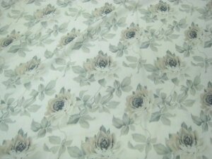 トリプルガーゼ YUWA 花柄 ローズ カラーCグレー ( コットン 生地 )