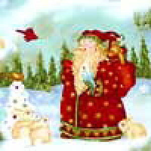 F-1357 赤いコートのサンタクロース クリスマス