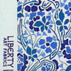 LI-2653 青いお花 オールオーバー コットンプリント生地