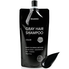【公式】 白髪染めシャンプー バルマノ 350g カラーシャンプー 白髪ケア 白髪対策 白髪染め シャンプー トリートメント 男性 メンズ 女性 レディース 男女兼用 ブラック