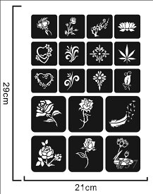 楽天市場 ヘナタトゥー ステンシルシートの通販