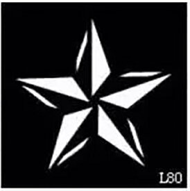[5枚入り] ヘナタトゥー グリッタータトゥー 用の ステンシルシート 星 l080