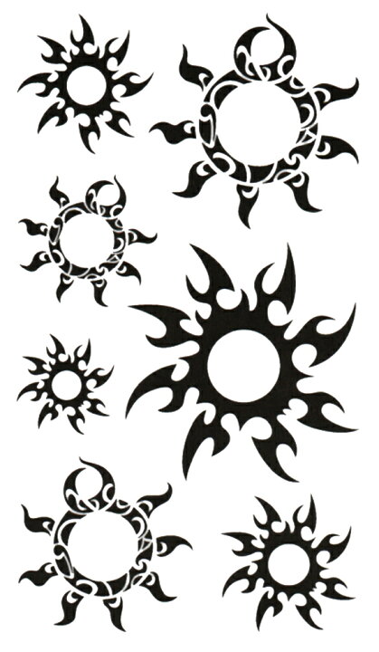 楽天市場 タトゥーシール タトゥーシール 太陽 トライバル Hm433 レギュラー The Fantasy