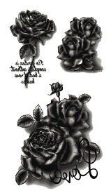 楽天市場 黒 薔薇 タトゥーの通販