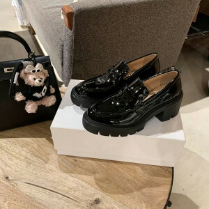 送料無料 予約販売ITEM 計算し尽くされたカジュアルになりすぎない絶妙なシルエット 7cmチャンキーヒール軽量厚底コインローファーシューズパンプス靴 選べる5サイズ メンズライクな雰囲気