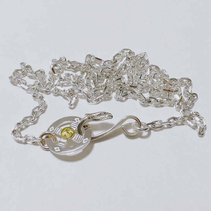 楽天市場】18金金メタルホイール シルバー925 チェーン60cm メンズ  