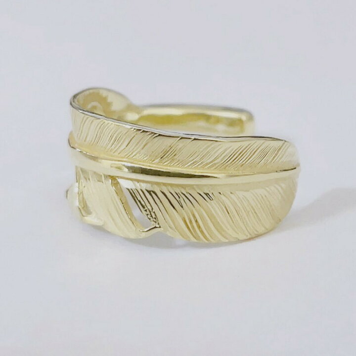 楽天市場】18金 指輪 リング メンズ 18k 全金フェザー ピンキーリング 