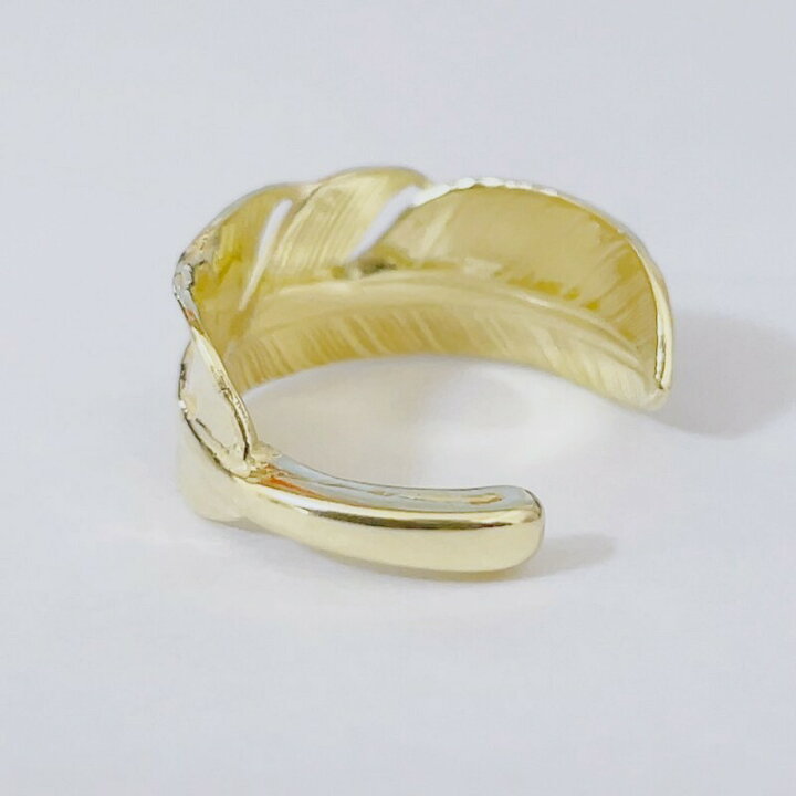 楽天市場】18金 指輪 リング メンズ 18k 全金フェザー ピンキーリング 