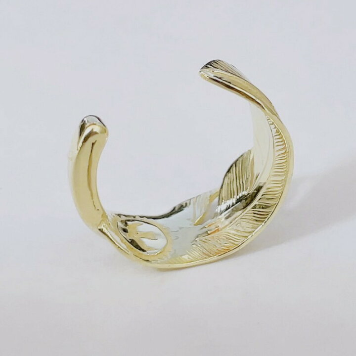 楽天市場】18金 指輪 リング メンズ 18k 全金フェザー ピンキーリング 