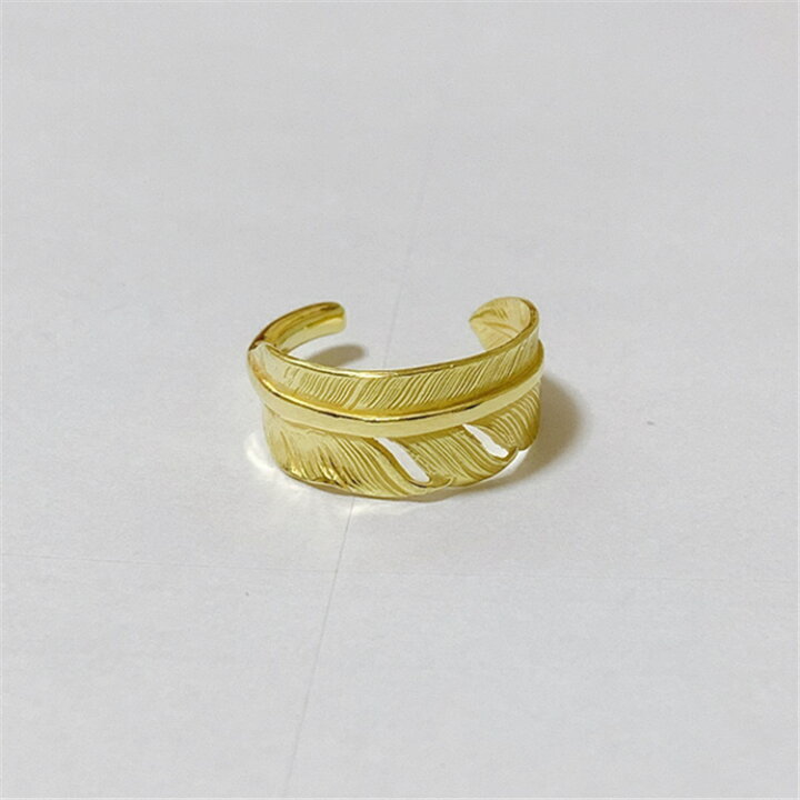 楽天市場】18金 指輪 リング メンズ 18k 全金フェザー ピンキーリング 