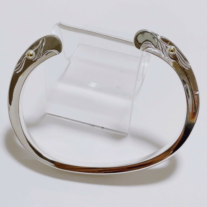楽天市場】18金金目顔ブレス M シルバー バングル ブレスレット  