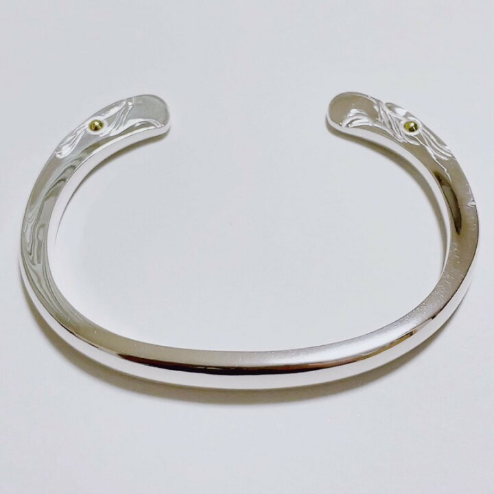 楽天市場】18金金目顔ブレス M シルバー バングル ブレスレット 