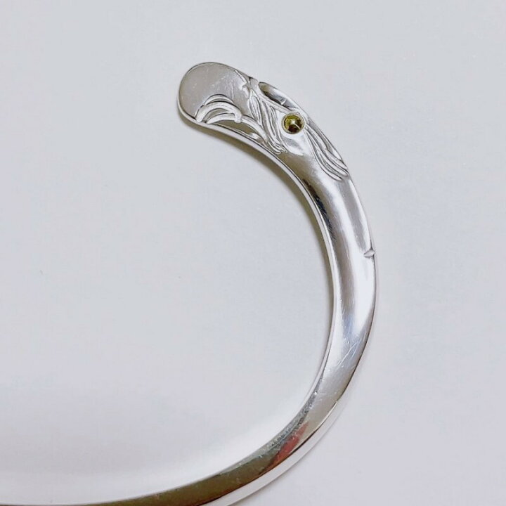 楽天市場】18金金目顔ブレス M シルバー バングル ブレスレット 