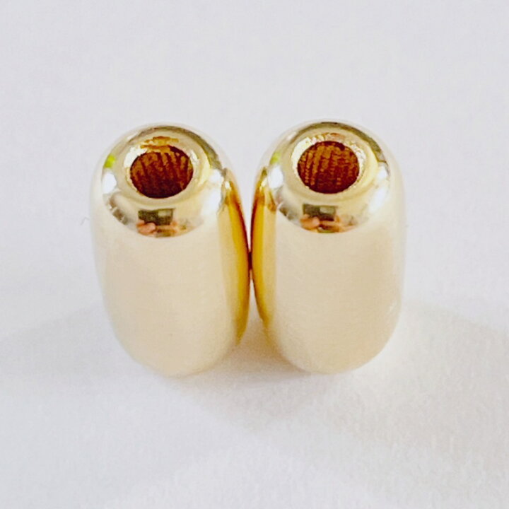 楽天市場】K18パイプビーズL(横5.8×高さ11.8) 2個セット : Fashion Bonita