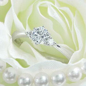 ダイヤモンド婚約指輪 サイズ直し一回無料 0.3ct D VS2 EXCELLENT H&C 3EX 両サイドメレ6本爪 プラチナ Pt900 婚約指輪(エンゲージリング)