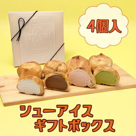 お歳暮 冬ギフト スイーツ セット スイーツ 誕生日 送料無料 アイスクリーム 文化祭 業務用 プレゼント 楽天 2025 子供 いちご バニラ まっちゃ チョコレート アイス シューアイス 4種 ギフトボックス