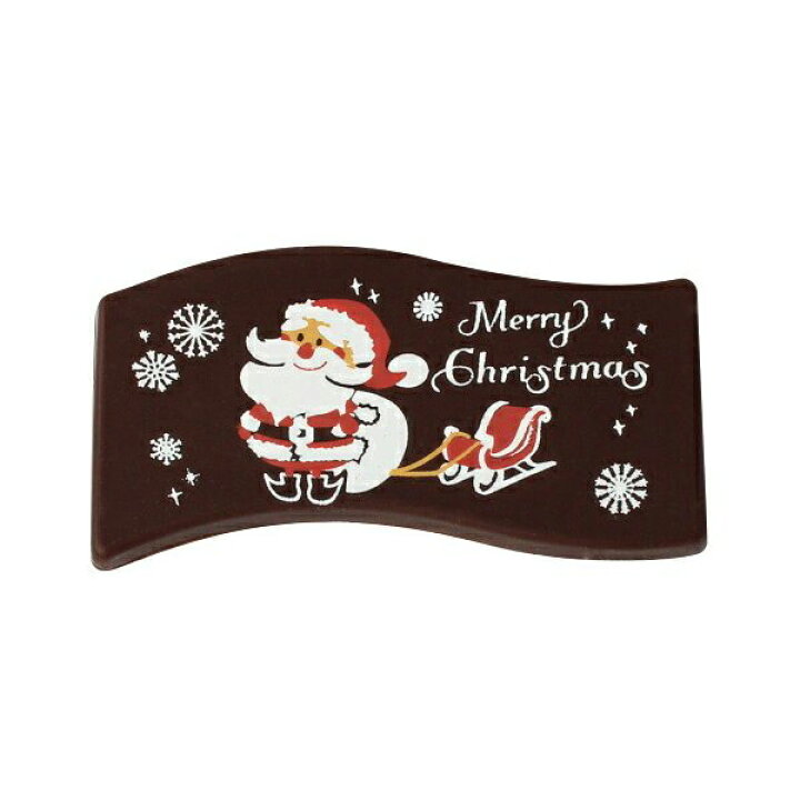 楽天市場 ケーキ プレート クリスマス チョコ プレート エンジョイサンタ サンタ クリスマスケーキ 誕生日 メッセージプレート プリティプレート チョコプレート 飾り 可愛い ホールケーキ 食べ物 F Bクリエイト