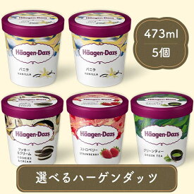 アイスクリーム ギフト お中元 アイス 夏ギフト 送料無料 2025 楽天 ハーゲンダッツ スイーツ 詰め合わせ セット 御中元 プレゼント 御祝い 内祝い 内祝い 詰め合わせ アイスセット ハーゲンダッツセット パイントサイズ 473ml 5個 セット 『4種の味から自由に選べる』