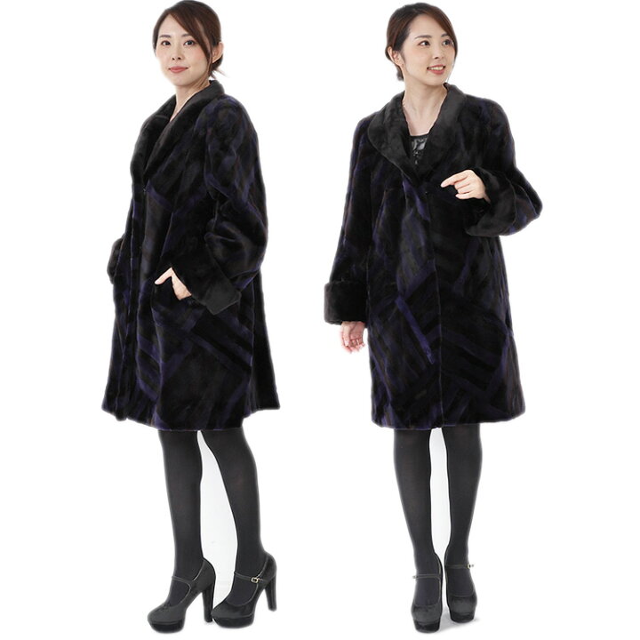 楽天市場】【新品】大人気/SAGAROYAL/シェアードミンクデザインコート 