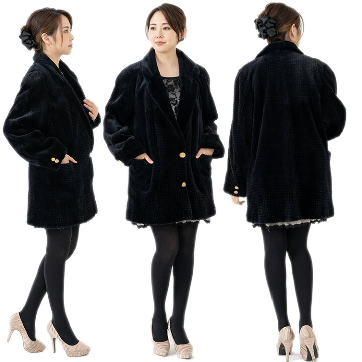 楽天市場】【新品】大人気/SAGAROYAL/シェアードミンクデザインコート 