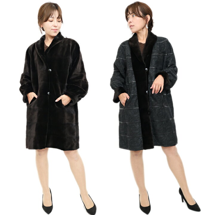 楽天市場】【新品】超人気/SAGAROYAL/シェアードミンクリバーシブル 
