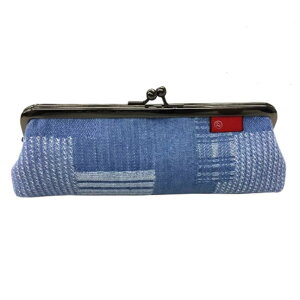 アライヤン デニムペンケース デニム地 ふで箱 パースペンケース がま口ペンケース デニム雑貨 ジーンズ素材 がま口 筆箱 ステーショナリー 文房具 筆記具 学校 めがね