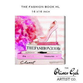 【OliverGal】オリバー・ガル　アート　絵画　インテリア雑貨　シャネルピンクヒールデザイン　The Fashion Book HL　13322　16×16インチ　オリバーガル