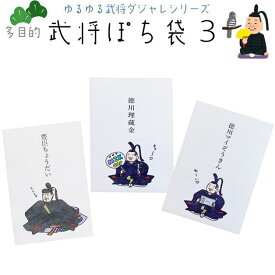 小袋　ポチ袋　多目的ぽち袋　徳川家康　徳川埋蔵金　武将　武士　封筒　こづかい袋　気持ち　お礼　ありがとう　おめでとう　御礼　ご褒美　戦国時代　日本史　将軍　紙ing　豊臣ちょうだい　多用途　メール便可　お年玉　お正月　5枚入り　購入制限2個まで