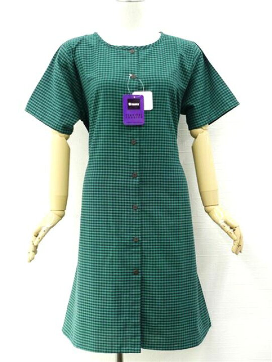 楽天市場】新品タグ付 Siantz ロング丈 半袖 ワンピース M-L グリーン 