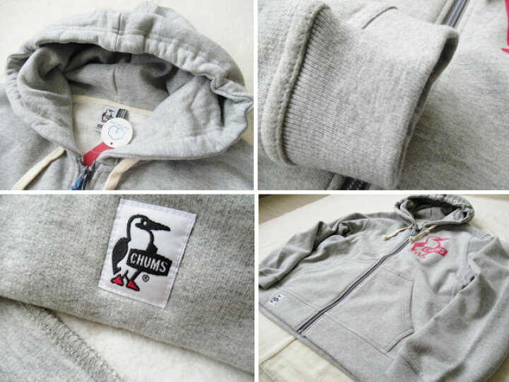 楽天市場】チャムス/CHUMS【ブービーロゴジップパーカー】裏起毛  