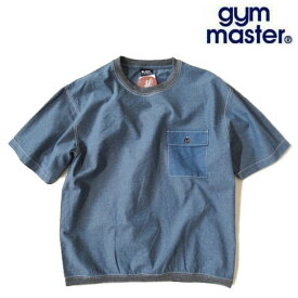 ジムマスター/GYM MASTER【シャンブレービッグTシャツ】ポケットTシャツ/布帛Tシャツ G321749 52/ライトブルー