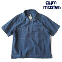 セール！ジムマスター/GYM MASTER【シャンブレーシャツ】半袖シャツ/開襟シャツ/オープンカラーシャツ G321748 55/ブルー