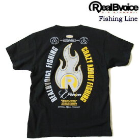リアルビーボイス RealBvoice　半袖プリントTシャツ (R-Fire) フィッシングライン 23SSRBV-FH003 ブラック