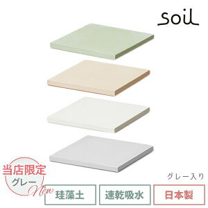 soil 日本製 珪藻土 コースター 4枚セット コースター ラージ スクエア アソート D206 【 ソイル 直径10cm 国産 速乾 吸湿 吸水 インテリア シンプル オシャレ 角型 結露対策 四角 色違い マルチカ