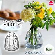 ＼100円OFFクーポン発行中／ 花瓶 おしゃれ ガラス風 抗菌 オークス Haana ウォーターキープベース HAS18…