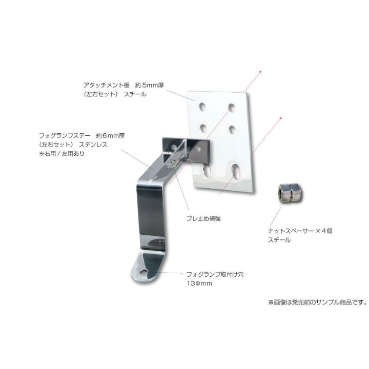 楽天市場】トラック フォグランプ取付けステー ファイブスターギガ用 R 