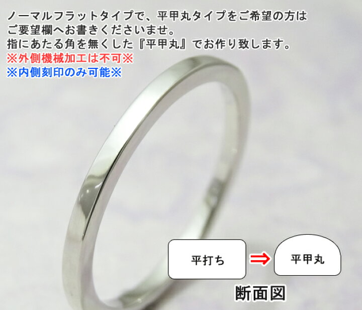楽天市場】プラチナ リング 指輪 1.5mm ファランジリング Pt850 手作り 