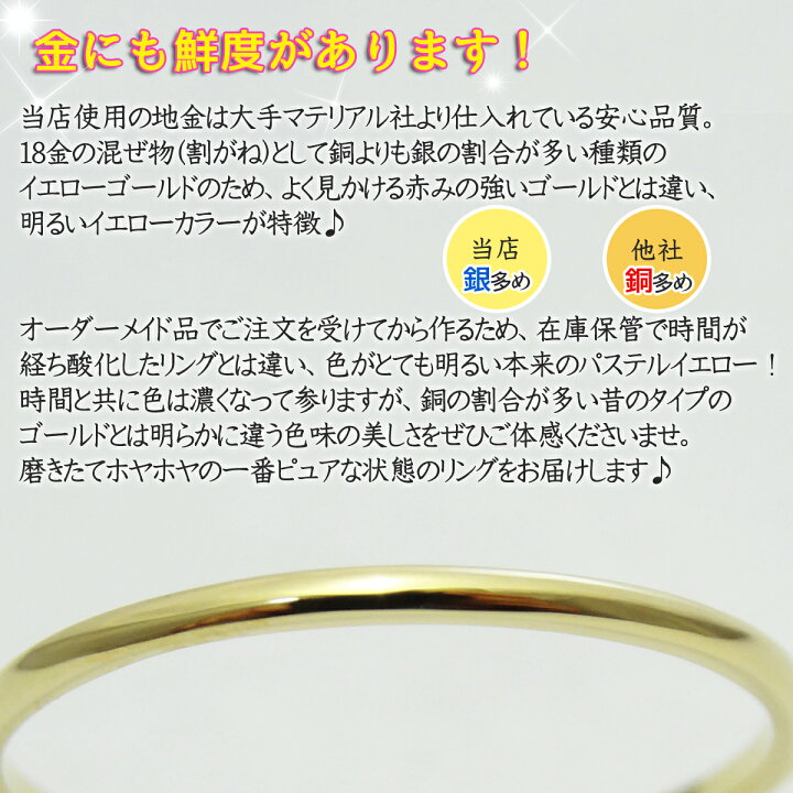 楽天市場】18金 プラチナ ペアリング 結婚指輪 レディース メンズ 甲丸 