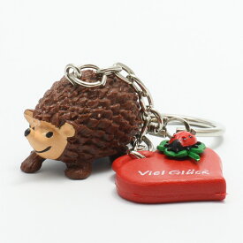 KEYCHAIN HEDGEHOG VIEL GLUCK RED　（キーチェーン ハリネズミ グットラック レッド）