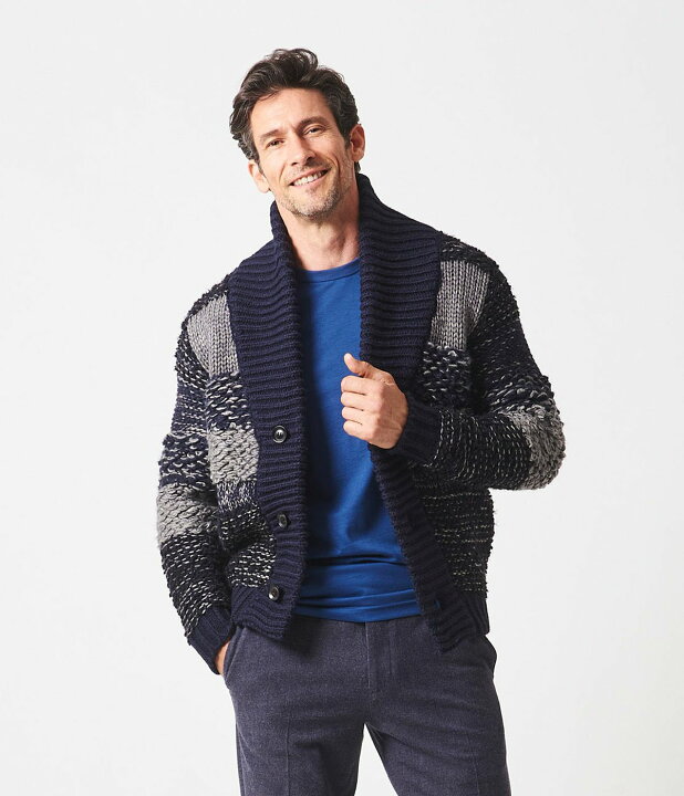 楽天市場】【junhashimoto|ジュンハシモト】SHAWL COLLAR CARDIGAN  
