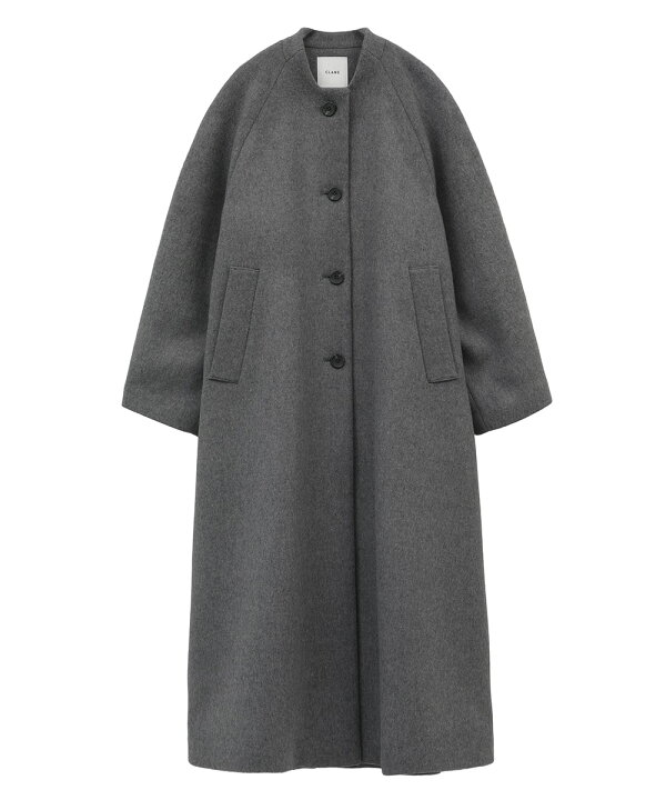 楽天市場】【CLANE｜クラネ】NO COLLAR FLARE COAT ノーカラーコート 