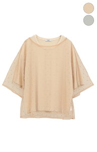 �y���Ԍ���Z�[���b70%OFF�z�yCLANE | �N���l�zRHINESTONE SHEER TOPS�@�V�A�g�b�v�X�@�������@���f�B�[�X�@�J�b�g�\�[�@T�V���c�@�x�[�W���@�O���[�@�t�@�ā@�H�@���{�b�ށ@��i�@�������y17105-1