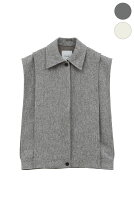 楽天市場】【CLANE｜クラネ】COLLAR SHORT VEST カラーショートベスト 