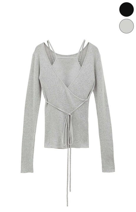 楽天市場】【CLANE｜クラネ】CAMISOLE SET CACHECOEUR KNIT TOPS  