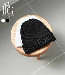 �y1PIU1UGUALE3 GOLF�b�E�m�s���E�m�E�O�@�[���g���S���t�zKNIT CAP�@�j�b�g�L���b�v�@�u���b�N�@���@�z���C�g�@���@�j�b�g�X�@�X�q�yGRG500-GCU004�z