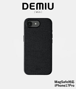 �y���񂹁z�yDEMIU�b�f�~���E�z�yiPhone17Pro�z�}�O MUG �u���b�N ���v �|���G�X�e�� �v���X�`�b�N �A���~���� ���� �t�����X�Y���U�[ �{�v MagSafe�Ή� �~�j�}���f�U�C�� �X�}�z�P�[�X iPhone�P�[