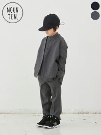 【MOUN TEN.｜マウンテン】washable wool jacket　ウォッシャブルウールジャケット　アウター　チャコール　ネイビー　子供服　キッズウェア　おしゃれ　秋冬春　ストレッチ　イージーケア 洗濯可能　セレモニーウェア オケージョン【22W-MJ06-1234a】