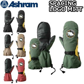 [在庫限り] 24-25 Ashram アシュラム グローブ スノーボード SPACING LOGO MITT スペイシングロゴ ミトン GORE-TEX ゴアテックス 2024 2025 日本正規品【即】 [メール便発送商品]